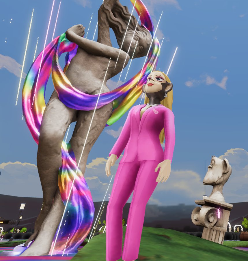 fabinhodcl's tweet photo. ❤️❤️❤️All respect to women!❤️❤️❤️

 @gossapegirl thank you for your generosity and congratulations on the amazing event and art @Cru5hedNFT!

me and my friends love the gifts

https://t.co/cJqinvOxTl

#MetaverseArtWeek #decentraland #wearable #GossApeGirl @EliteApesHK https://t.co/cf6OxMnllU