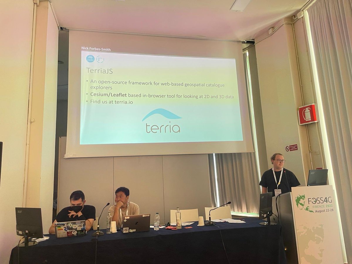 nickforbessmith's tweet photo. ⁦@foss4g⁩ I’m talking about exploring the world’s open data with ⁦@TerriaJS⁩ in 30 mins at #foss4g Firenze! Come see me in Room 4! https://t.co/lRyeldI7qT