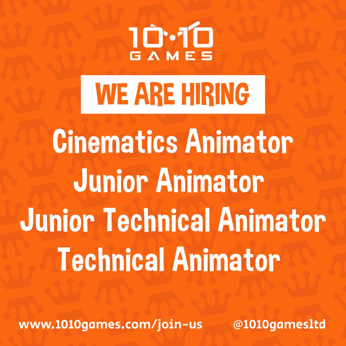 1010Gamesltd's tweet photo. We've still got plenty of roles in our Animation and Art departments we're looking to fill!
It's an excellent opportunity to join our growing studio with multiple junior and graduate roles available 🎓
https://t.co/7a2tP2LZeA💻☝️ https://t.co/xMyw7vXsoR