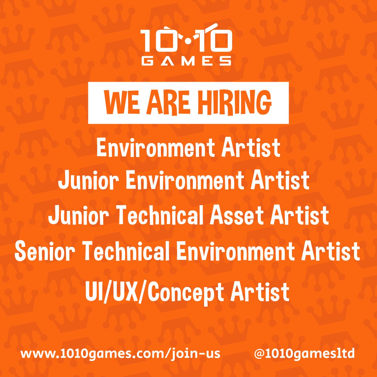 1010Gamesltd's tweet photo. We've still got plenty of roles in our Animation and Art departments we're looking to fill!
It's an excellent opportunity to join our growing studio with multiple junior and graduate roles available 🎓
https://t.co/7a2tP2LZeA💻☝️ https://t.co/xMyw7vXsoR