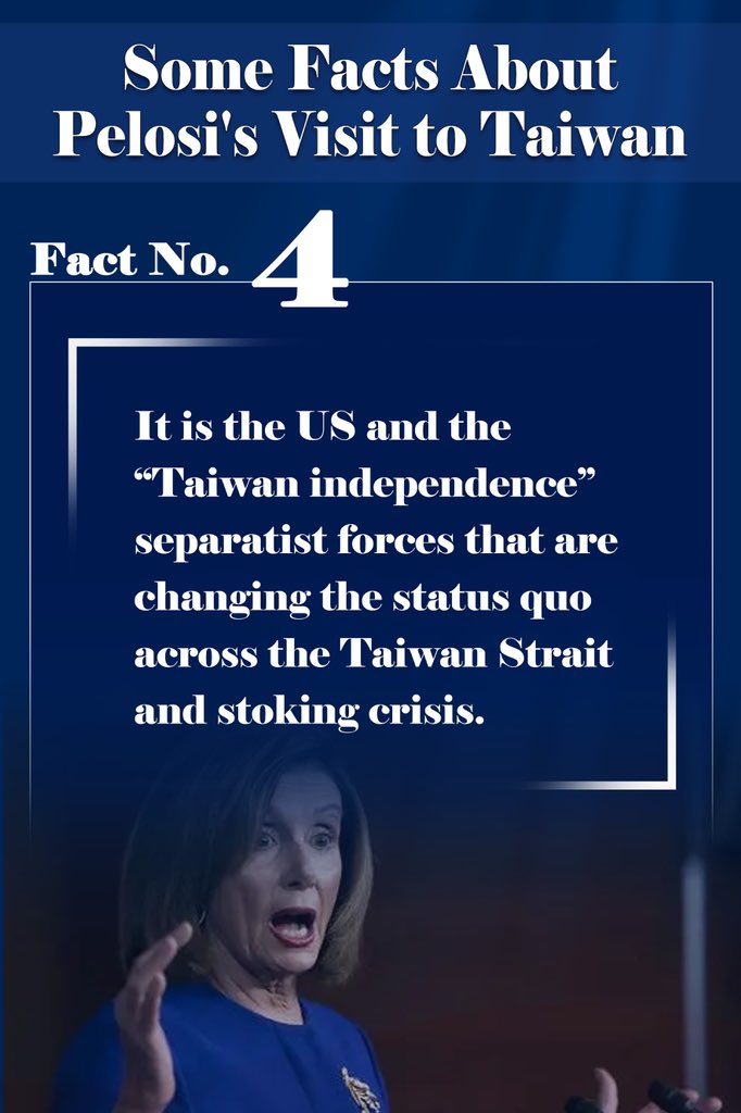 RealChinaHere's tweet photo. Some Facts About Pelosi's Visit to #Taiwan. #Pelosi https://t.co/Ld9PQK6pXB