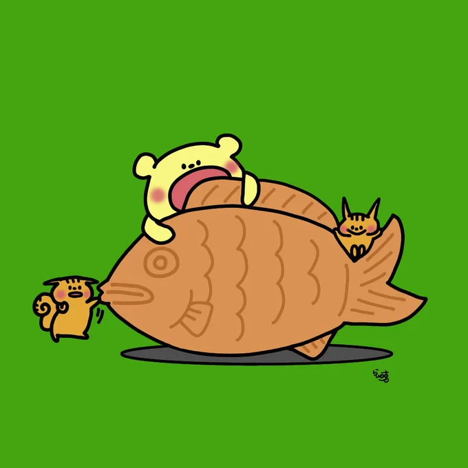たい焼き#イラスト#ゆるいイラスト 