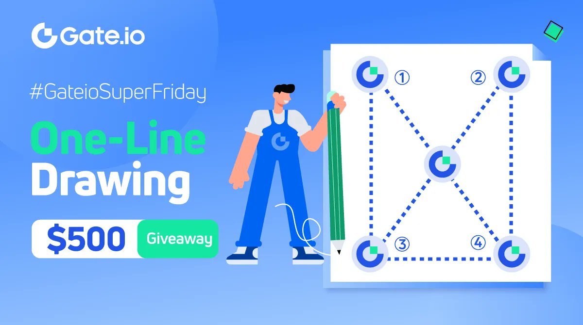 🎨 #GateioSuperFriday - One-line Drawing

🌈Draw the figure in the photo with one touch, connecting all the 4 points without any route repetition

🎁 Prize: 50 Winners Share $500

🍀 Follow @gate_io
🍀 RT &amp; tag 3 friends
🍀 Submit Answer Here: gleam.io/ZgQsA/gateiosu…

#Giveaway