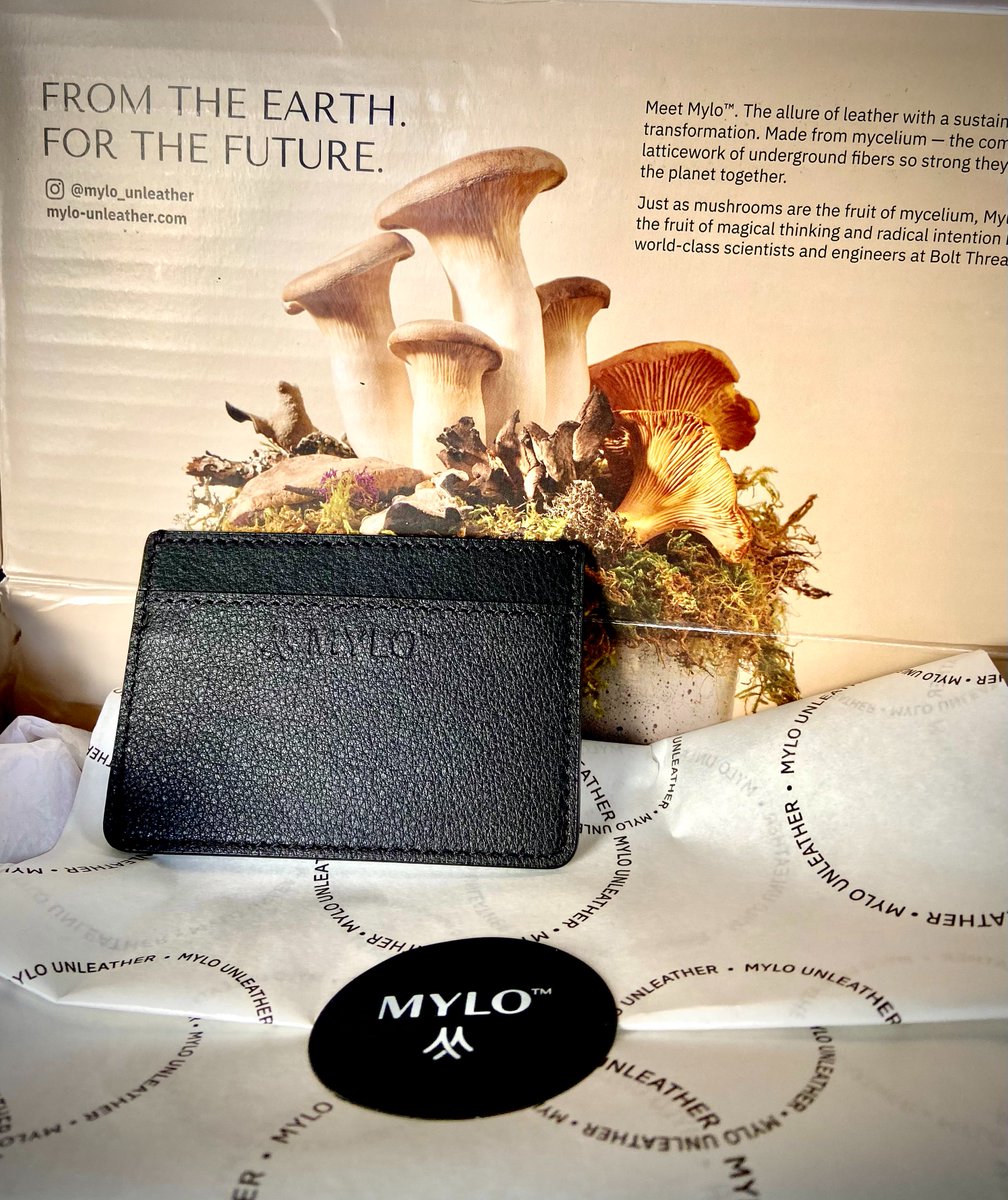 Card holder well received in France!
Thank you  <a href="/mylo_unleather/">Mylo Unleather</a>  for my first ever biofabricated mycelium everyday object ! 
It's great to finally be able to touch and feel this sustainable material. 
#myceliumdesign #biofabrication #boltthreads