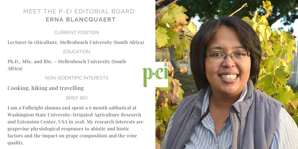 PlantEnvInterac's tweet photo. Meet the @PlantEnvInterac Editorial Board: our Associate Editor 𝗘𝗿𝗻𝗮 𝗕𝗹𝗮𝗻𝗰𝗾𝘂𝗮𝗲𝗿𝘁 @Vinemonster83. 

Erna is based in South Africa's @StellenboschUni, contributing to #Africanresearch.

#publishing #plants #environment #ecology https://t.co/8heCIMoZtH