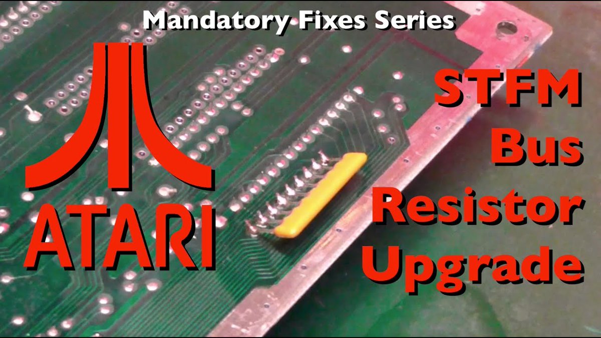 thetechnoshed's tweet photo. It's Fix-up-an-FM Friday! As part of my Mandatory Fixes series, I look at upgrading the bus resistors on my crusty old Atari STFM motherboard to help its long-term stability. https://t.co/8rfwOKSiF1
#atari #st #retrogaming #definitelyathing https://t.co/h7EM5OGU4o