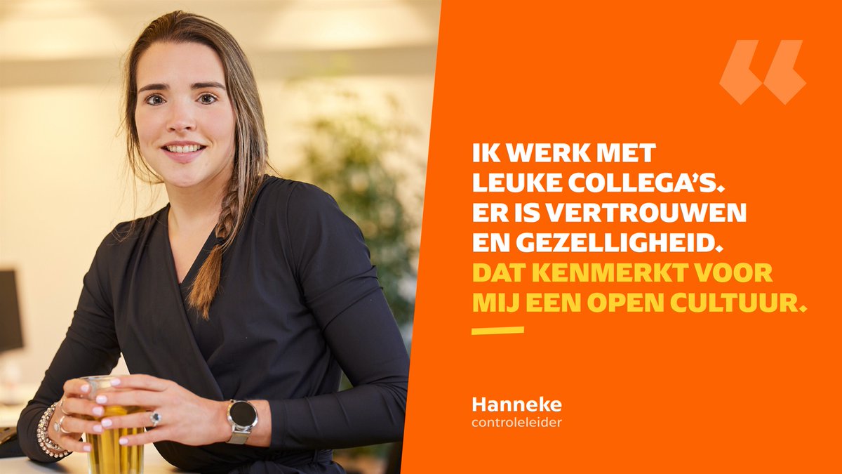 "Ik werk met leuke collega’s. Er is 𝘃𝗲𝗿𝘁𝗿𝗼𝘂𝘄𝗲𝗻 𝗲𝗻 𝗴𝗲𝘇𝗲𝗹𝗹𝗶𝗴𝗵𝗲𝗶𝗱. Dat kenmerkt voor mij een open cultuur" - Hanneke, controleleider

#jonglaan #jonglaanbaan #samengaan