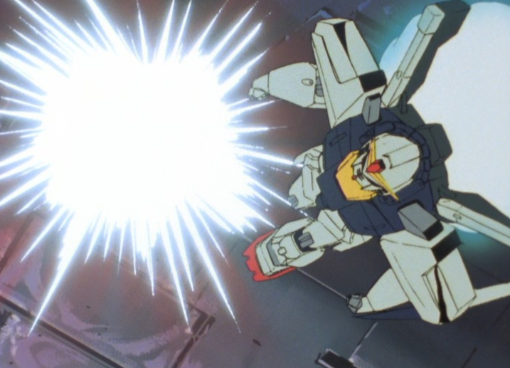 一方、エマのガンダムMk-IIはコロニーに接近。ハイザックの猛追を回避