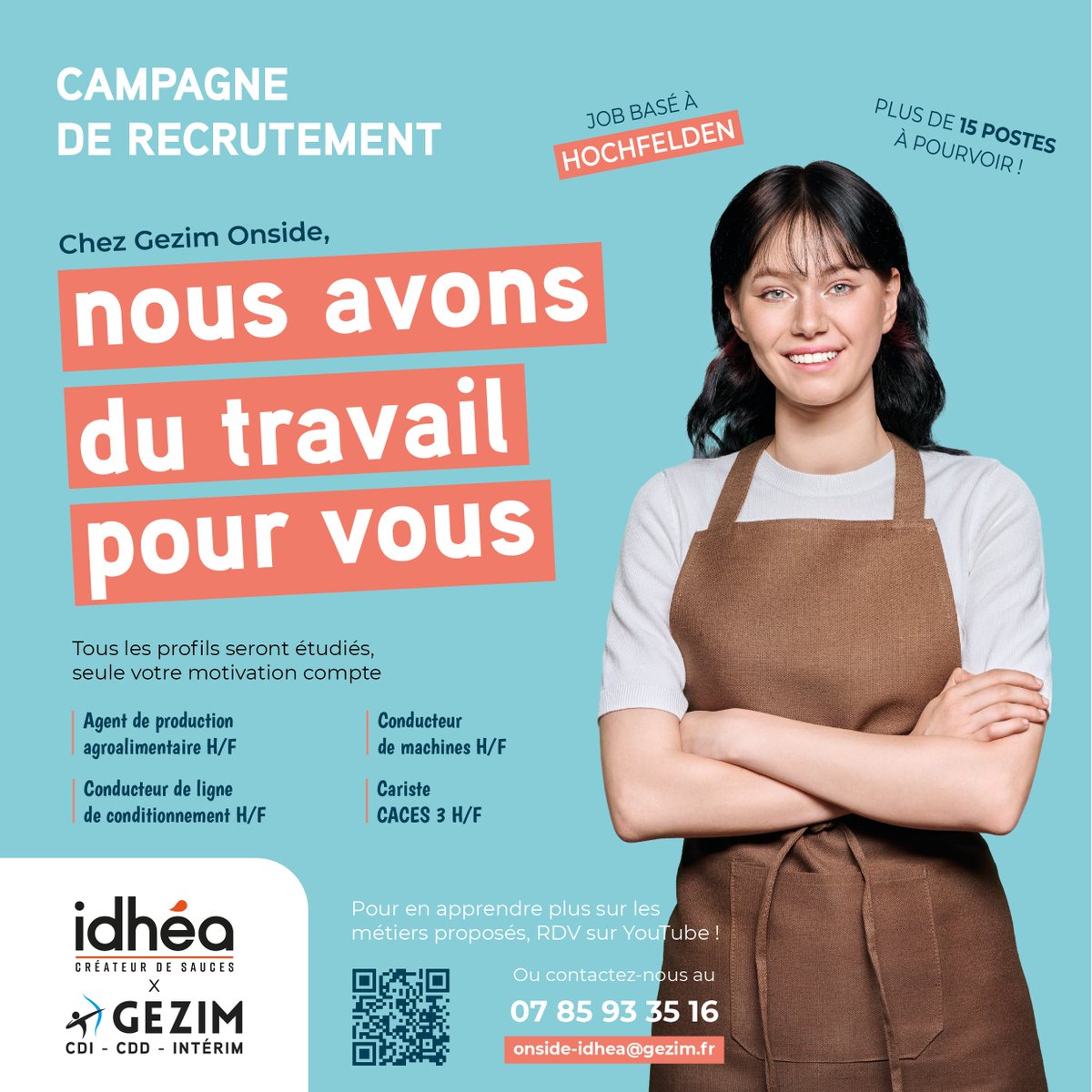 GezimInterim's tweet photo. 📢 Pour la #rentrée, offrez-vous un #emploi à #Hochfelden (67 🥨) chez Idhéa !

✅ Plus de 15 postes à pourvoir :

Plus d'infos ✉️ onside-idhea@gezim.fr ☎️ 07 85 93 35 16 https://t.co/a5rNaRq2P0