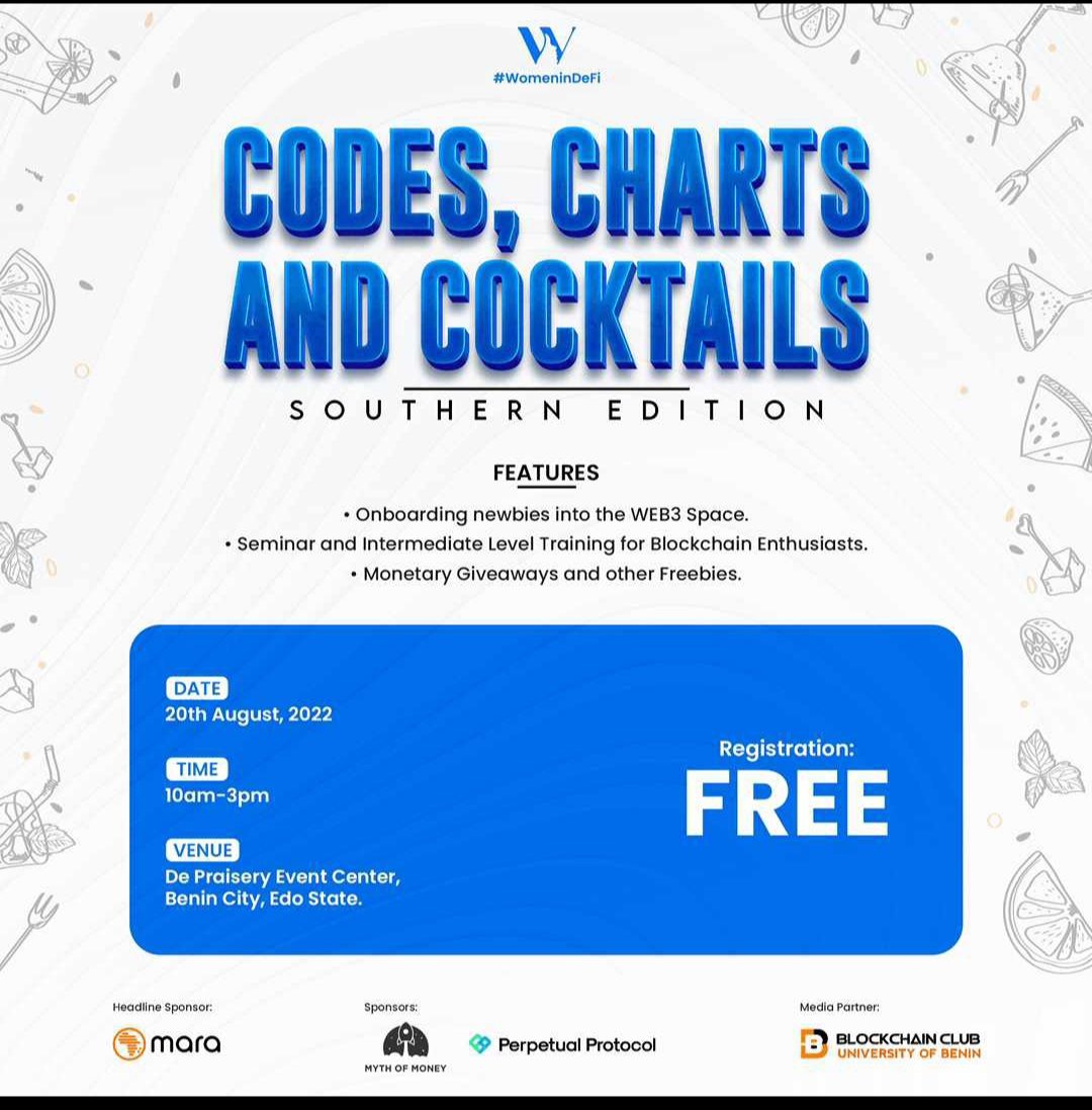 Ablaze_101's tweet photo. I had the privilege to represent and speak on behalf of @perpprotocol at the @women_in_defi Codes, Chart and Cocktails event in Benin city, Edo state, Nigeria.

I preached Perpetual Protocol to both traders, yield farmers and #defi newbies. 

#defiinafrica
 #event #community https://t.co/3qMMEgTpb6