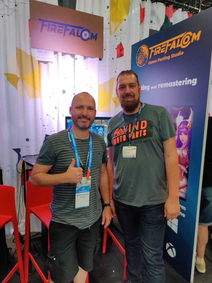 En mars <a href="/FireFalcom/">Fire Falcom</a> 🎮était présent avec <a href="/AWEX_Belgium/">Wallonia Export & Investment Agency</a> à la <a href="/Official_GDC/">Game Developers Conference</a> (San Francisco). Bon plan💪 ! Cette participation leur a permis la ✍️  d'1 partenariat 🌍 de près de 300000 EUR! On refait le coup <a href="/gamescom/">gamescom</a>?  
Découvrez toutes les actions #AWEX &gt;&gt;&gt; bit.ly/2YGlBQZ