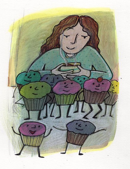 drawstuff's tweet photo. The gang has arrived for happy hour! #nancycarlsonstudios #cupcakesandtea #twoplease #tgif https://t.co/YolWmdjYbJ