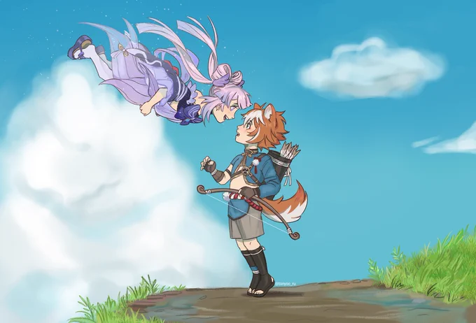 #GenshinImpact #kokomi #gorou Gake no ue no Ponyo x kokogorou 