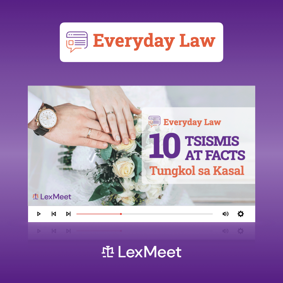 LexMeet's tweet photo. Huwag maniwala sa TSISMIS pagdating sa BATAS sa KASAL, alamin ang FACTS sa EVERYDAY LAW. https://t.co/3AraGuMWpy
#Kasal #Marriage #Annulment #MarriageContract #LegalSeparation #PSA #NSO #MuslimMarriage #Bigamy #EverydayLaw #LexMeet #LegalHelpInaClick #FreeLegalAdvice https://t.co/pQhNfhu6sC