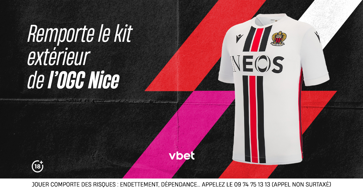 VBET_fr's tweet photo. Pour fêter la qualification des Aiglons en Ligue Europa Conférence 🏆🦅
 
On vous fait gagner un kit extérieur de l'OGC Nice 🔥 

Pour participer : 
Avoir un compte VBET ➡️ https://t.co/88SdBT0VhG
RT + Follow @VBET_fr ✌️ https://t.co/f4unjlQEX4