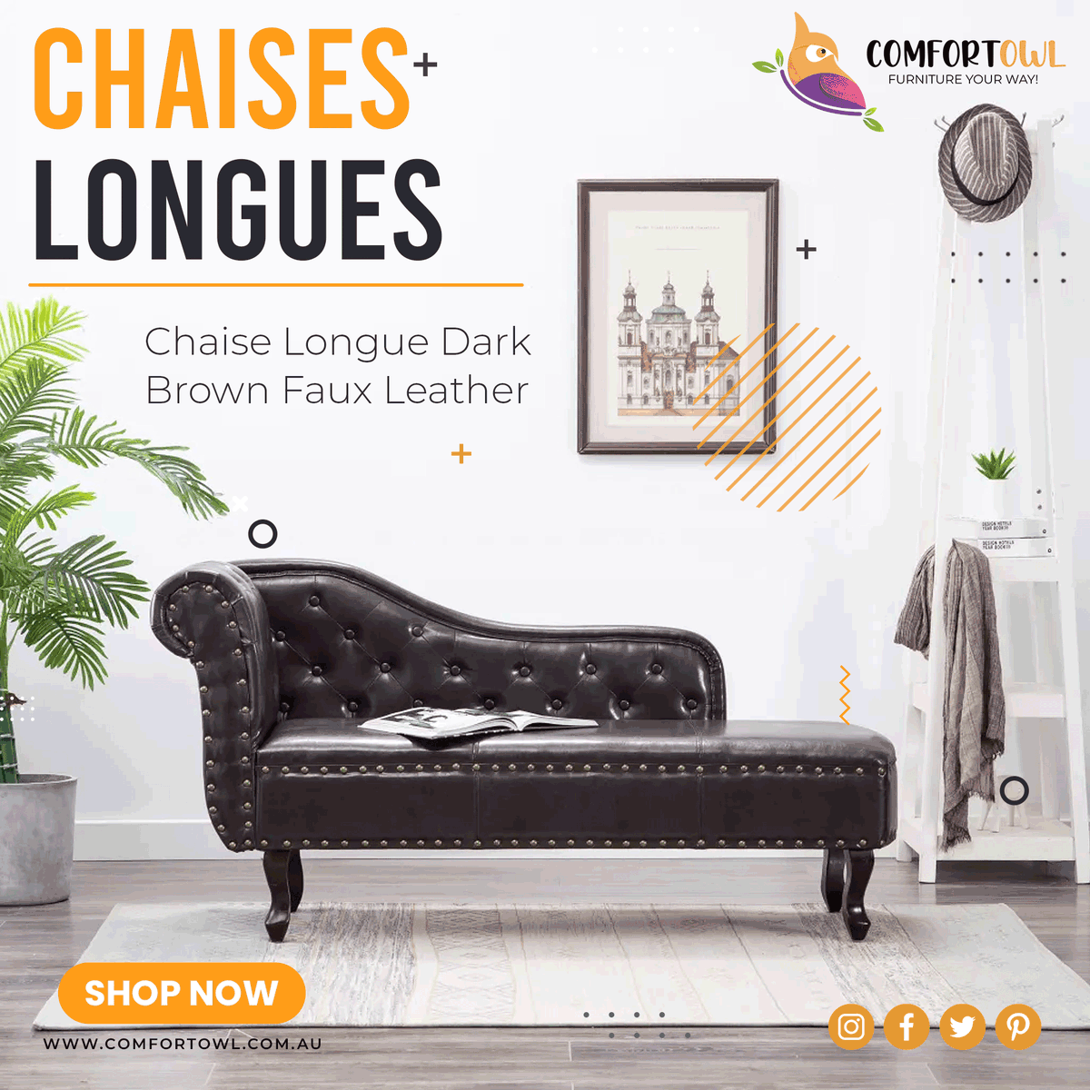 comfortowl's tweet photo. Relaxing on this antique brown finish chesterfield chaise lounge is a pure pleasure and comfort. 

Click here to buy - https://t.co/iiPbWSR0Cv

Shop Now - Chaises Longues
#sofa #interiordesign #furniture #n #design #home #sof #homedecor #dise #sofacama https://t.co/7n2uwHVwDw