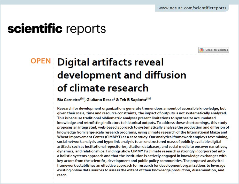 EIUI (@eiui_dal) on Twitter photo Many environmental organizations do not have the capacity/tools to measure the #impact of the research reports they produce. <a href="/BiaFarao/">Bia Farão</a>, <a href="/GiulianoResce/">giuliano resce</a>, & <a href="/TekSapkota2/">Tek Sapkota</a> describe a method using available digital artifacts that could help re #ClimateResearch doi.org/10.1038/s41598… Many environmental organizations do not have the capacity/tools to measure the #impact of the research reports they produce. <a href="/BiaFarao/">Bia Farão</a>, <a href="/GiulianoResce/">giuliano resce</a>, & <a href="/TekSapkota2/">Tek Sapkota</a> describe a method using available digital artifacts that could help re #ClimateResearch doi.org/10.1038/s41598…