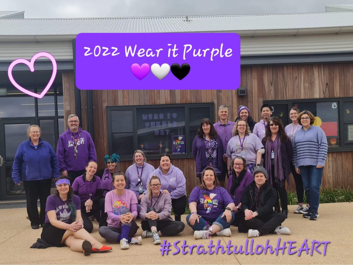 _kris_white's tweet photo. So proud of our staff for supporting Wear it Purple today 💜 support for young people to be who they are! #StrathtullohHEART #StillMeStillHuman #wearitpurpleday @WearitPurple https://t.co/s81oGb9lQx