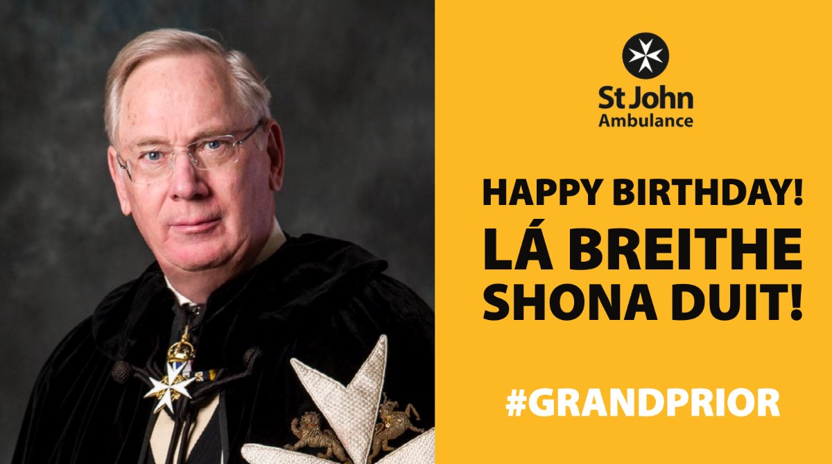 stjohnie's tweet photo. Wishing #LáBreitheShonaDuit #HappyBirthday to HRH Prince Richard, Duke of Gloucester, #GrandPrior of @StJohnINTL @RoyalFamily #OneStJohn https://t.co/BSMDbkXbo9