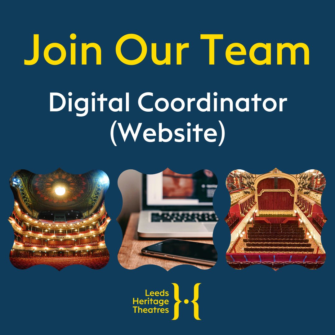 LeedsTheatres's tweet image. 🎭 WE'RE HIRING! 🎭

Are you a technical whiz who is driven by data? Could you manage our website and perfect the customer journey? Then we have the job for you!

💻 Digital Coordinator (Website)
Deadline: Mon 19 September

👉 bit.ly/3wUQPaD
(1/3)