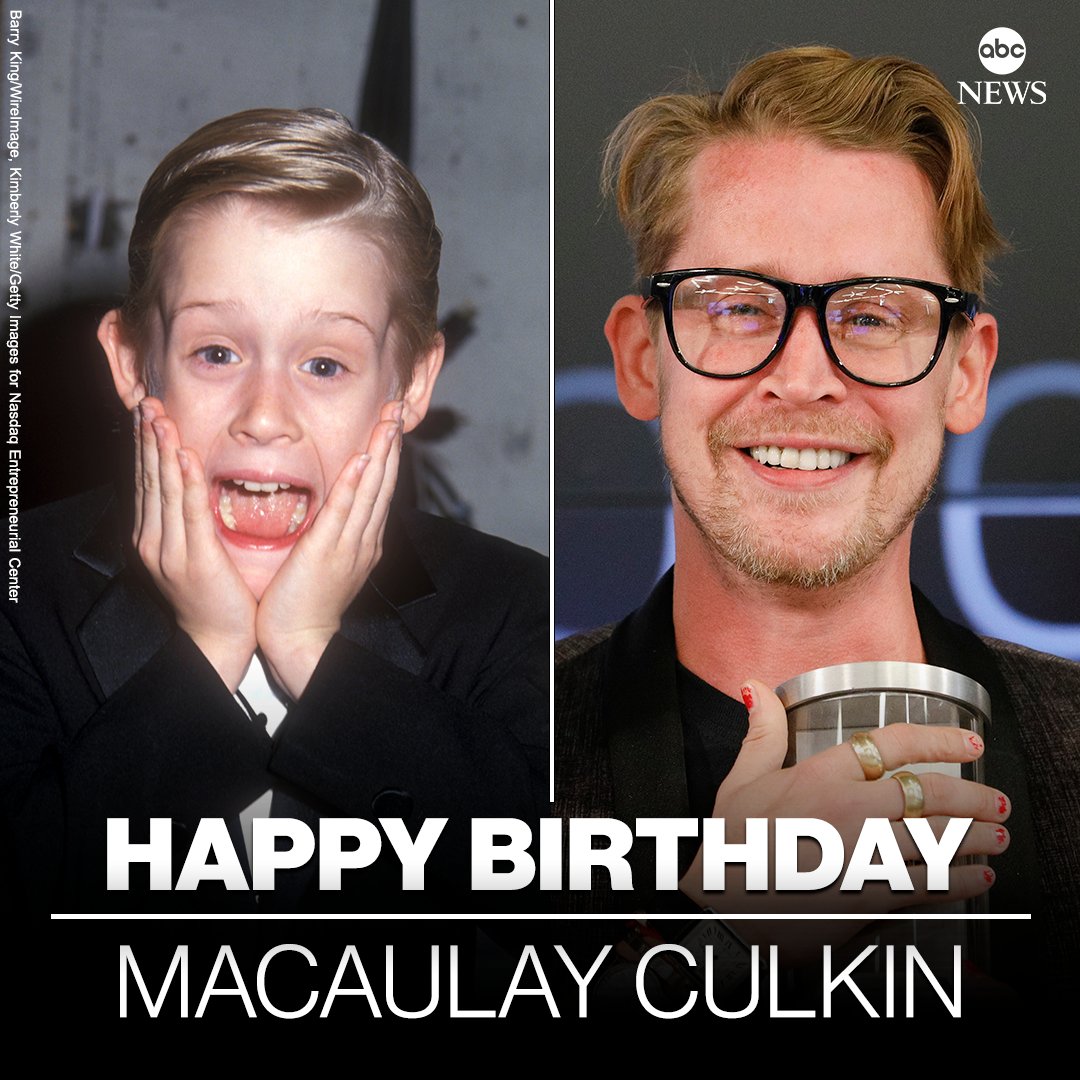 HAPPY BIRTHDAY: Actor Macaulay Culkin is 42 today.  