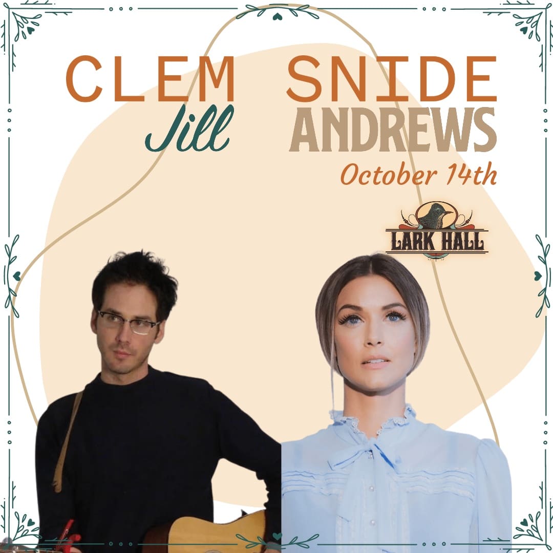 Clem Snide and Jill Andrews hit our stage October 14th!!

Tickets are on sale now! 
eventbrite.com/e/clem-snide-j…

#larkhallalbany #larkhall #albanyny #clemsnide #jillandrews