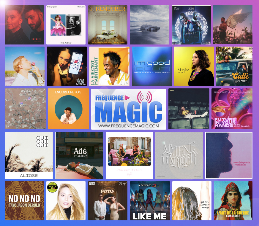 MagicFrequence's tweet photo. Nouveautés playlist FREQUENCE MAGIC:
#YannickNoah #KaynaSamet #NicolasMaury #JVKE #JohnK #PatrickBruel #MadisonBeer #Yoa #LesFrangines #Marghe #Lartiste #Nej #Tayc #JasonDerulo #DavidGuetta #Aliose #Adé #BritneySpears #Wejdene #MyleneFarmer #Rouquine...
https://t.co/IYcnd9yDvu https://t.co/66hyDz5vAh