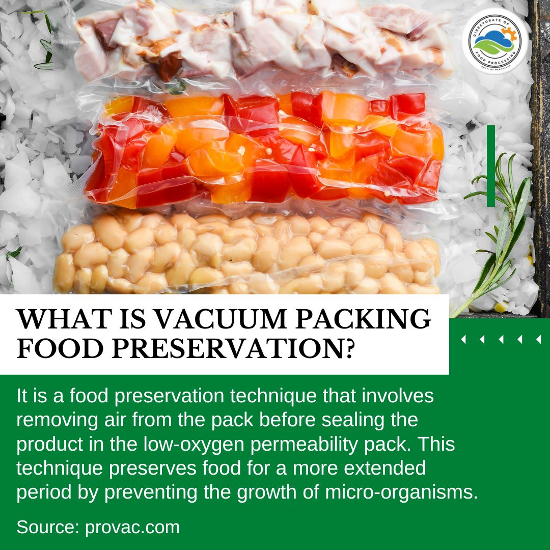 DofpMeghalaya's tweet image. The main benefit of vacuum-sealing foods is to preserve food quality for a longer period. Numerous food items can be vacuum-packed and refrigerated for longer shelf life.
To read more:provac.com/blogs/news/foo…

#foodprocessing
#foodprocessingtechnology 
#foodpreservation