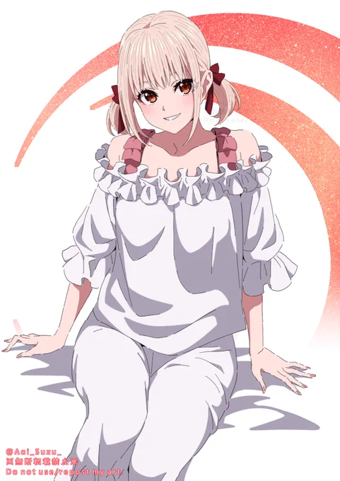 千束ちゃ【パジャマのすがた】 #リコリコ 