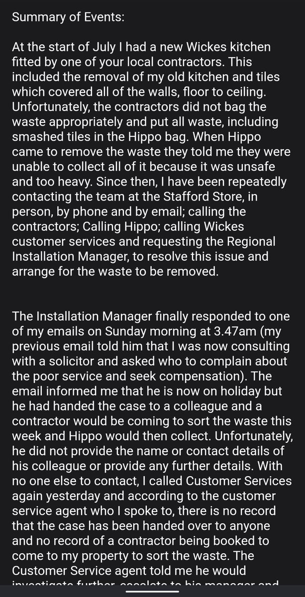 HannahWorsey's tweet photo. Here's my email to @Wickes', CEO, David Woods, imploring him to get involved after hazardous waste has been left on my front lawn for 7 weeks. After exhausting all avenues of seeking help and complaining I have had no choice other than to contact the CEO. Please RT. https://t.co/eGyfskVowH