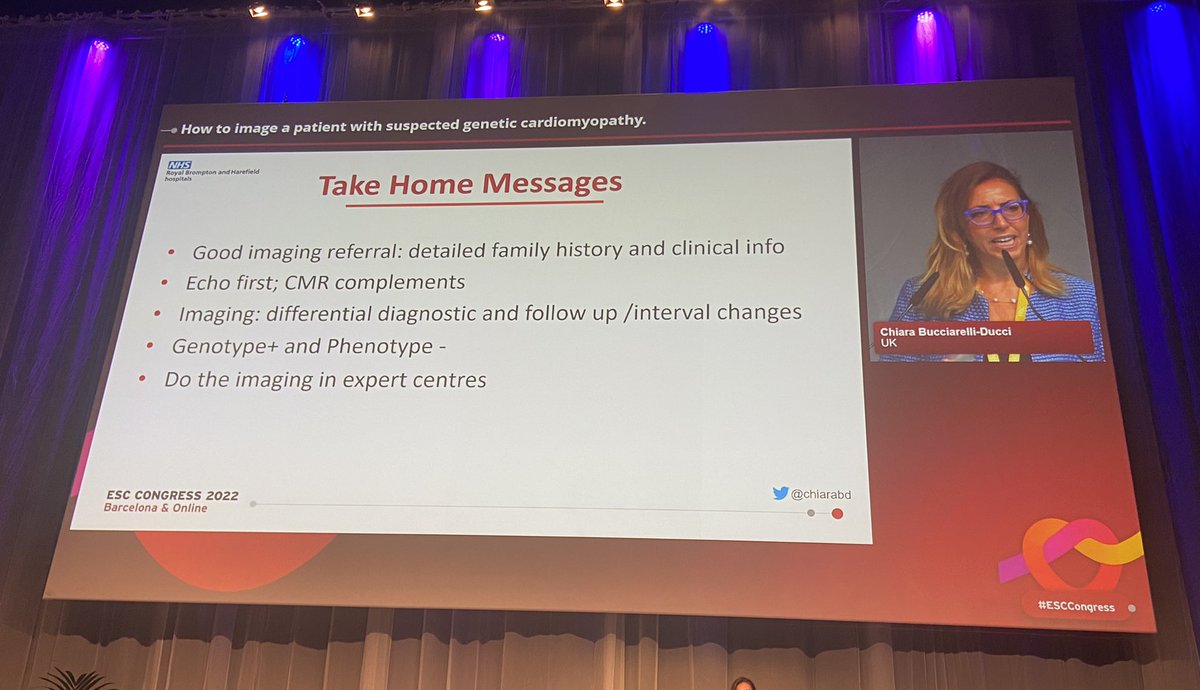 meucci_chiara's tweet photo. ⚠️ When and how to do patient workup for a genetic cause of heart failure at the #esccongress2022 

Amazing talk by @chiarabd, @rudolf_deboer and Dr.Yvonne Hoedermaekers 👏👏 https://t.co/PS4DvzVLRm