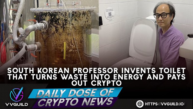 VVGuildOfficial's tweet photo. DAILY DOSE OF CRYPTO NEWS 🗞🗓

South Korean Professor Cho Jae-weon has devised an eco-friendly toilet that can generate energy and digital currency from human feces 🧐

📃Read the article here: https://t.co/wyMi4GNH0P

🌐https://t.co/eryjBad43c

#VVG #VVGuild #CryptoNews https://t.co/V3DwDzlQFH