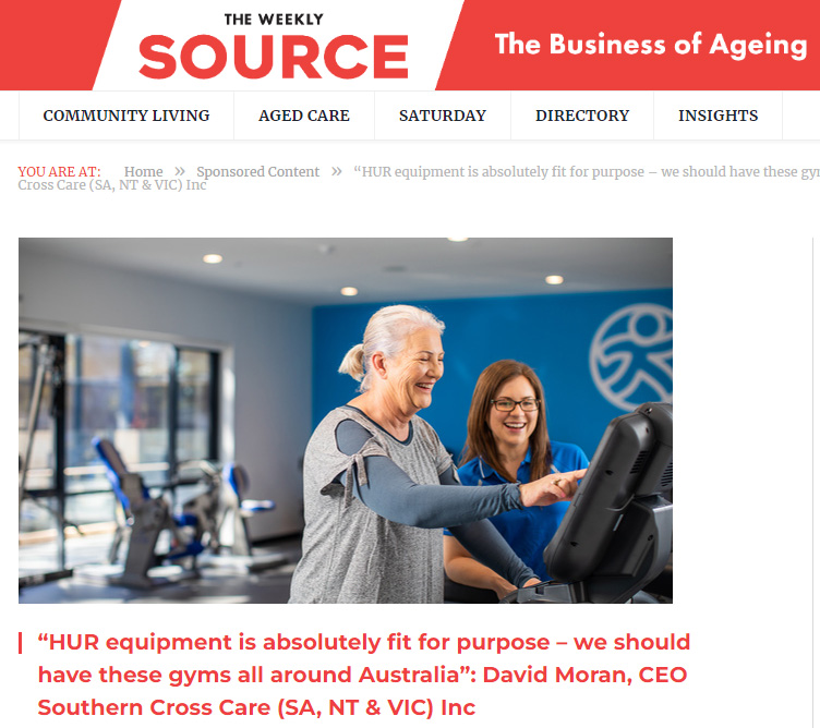 The Weekly Source, published in Australia, introduces the successful strategy and operation of Southern Cross Care (SA, NT &amp; VIC) Inc. 
theweeklysource.com.au/hur-is-absolut…
#southerncrosscare #poweredbyHUR #activeageing #HURSmartTouch  #alliedhealth #huraustralia #lifelongstrength