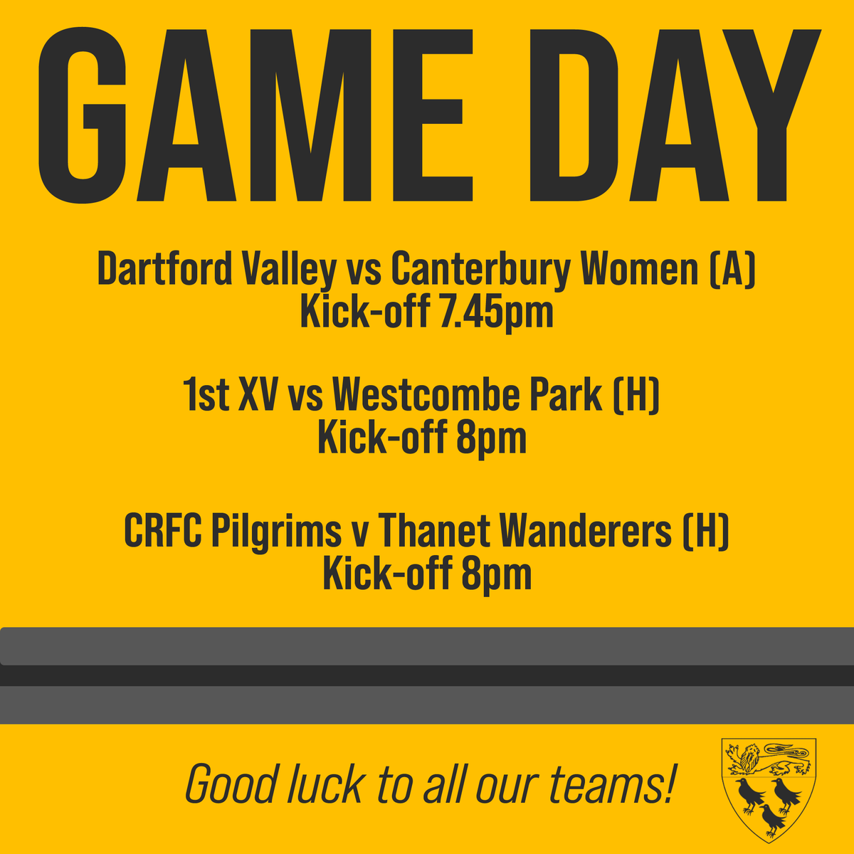 cantrugby's tweet photo. It's game day folks! Cheer our warriors on. Remember, if you can't make it to the 1st XV game, we are live streaming at https://t.co/fR7TdTLFZU #gameday @CantLadiesRugby @DartfordRFC @WESTCOMBE_PARK @thanetwanderers https://t.co/WcfUU0Ed0j