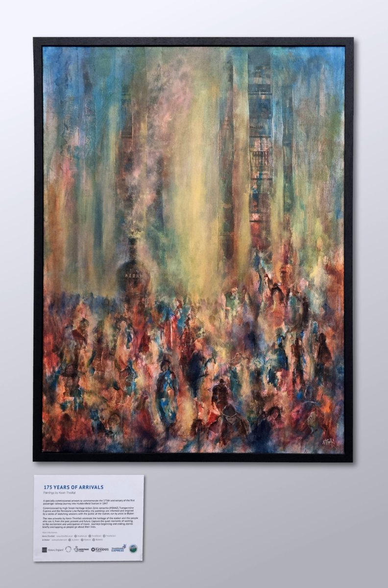 Photos from the unveiling of the new artwork at Huddersfield station celebrating the 175th anniversary of the 1st passenger train to Huddersfield. 
 #HuddsHSHAZ #HSHAZ #HistoricHighStreets  #CreativeKirklees #Hudds #175YearsofArrival #Heritage #historicengland 
<a href="/heritagefunduk/">The National Lottery Heritage Fund</a>