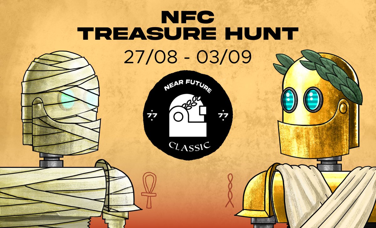 NearFutureNFT's tweet photo. GM $NEAR! Have you heard? 👀

#NEARIsNEAR and with our weekly #NEARnft !upgrade going strong, we're hosting a Treasure Hunt for all of #NEAR🦾

🤔 Solve Riddles
🔓 Unlock Clues
🏆 Win NFTs &amp; In-game Prizes

Travel into our Discord to join the mystery!👾
👉 https://t.co/U4OMhQJmT6 https://t.co/kjrkckr8ug