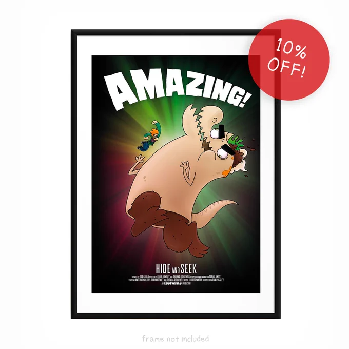 How AMAZING is this Hide &amp; Seek poster design? (You can order up to 10 posters and pay the same postage!) The sale continues: https://t.co/ZV9V8vb5i1 🌯 