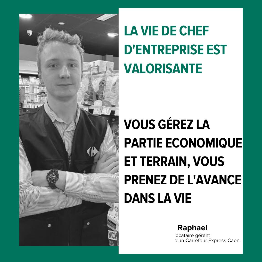 CarrefourRecrut's tweet photo. Raphaël a toujours voulu être son propre patron. A 25 ans seulement, #Carrefour a décidé de lui donner sa chance et cela fait 7 mois qu'il exploite Carrefour Express à Caen (14) 📍

Vous aussi vous souhaiter #entreprendre ? Rendez-vous sur 👉 https://t.co/f6WUlnjJfF https://t.co/BBjcfAZk2v