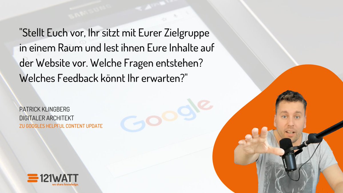 121WATTT's tweet photo. Das sagen unsere SEO-Expert:innen zum neuen "Helpful Content Update" von Google: https://t.co/1FP7CXCYmw. #weshareknowledge #121watt @pktweets https://t.co/6o0ERp3oIr