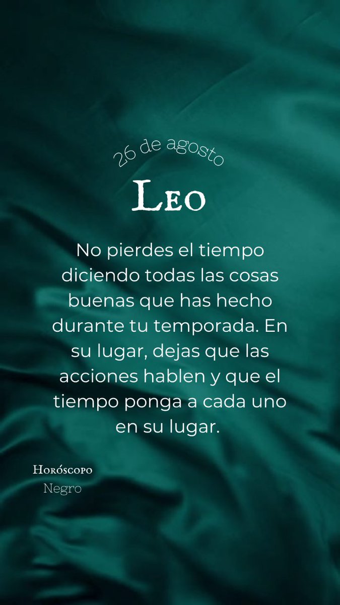 leo_hnegro's tweet photo. El horóscopo diario del 26 de agosto para #Leo ♌🔮✨ 

#horoscopodiario #horoscoponegro #horoscopo https://t.co/SpLblAwemM