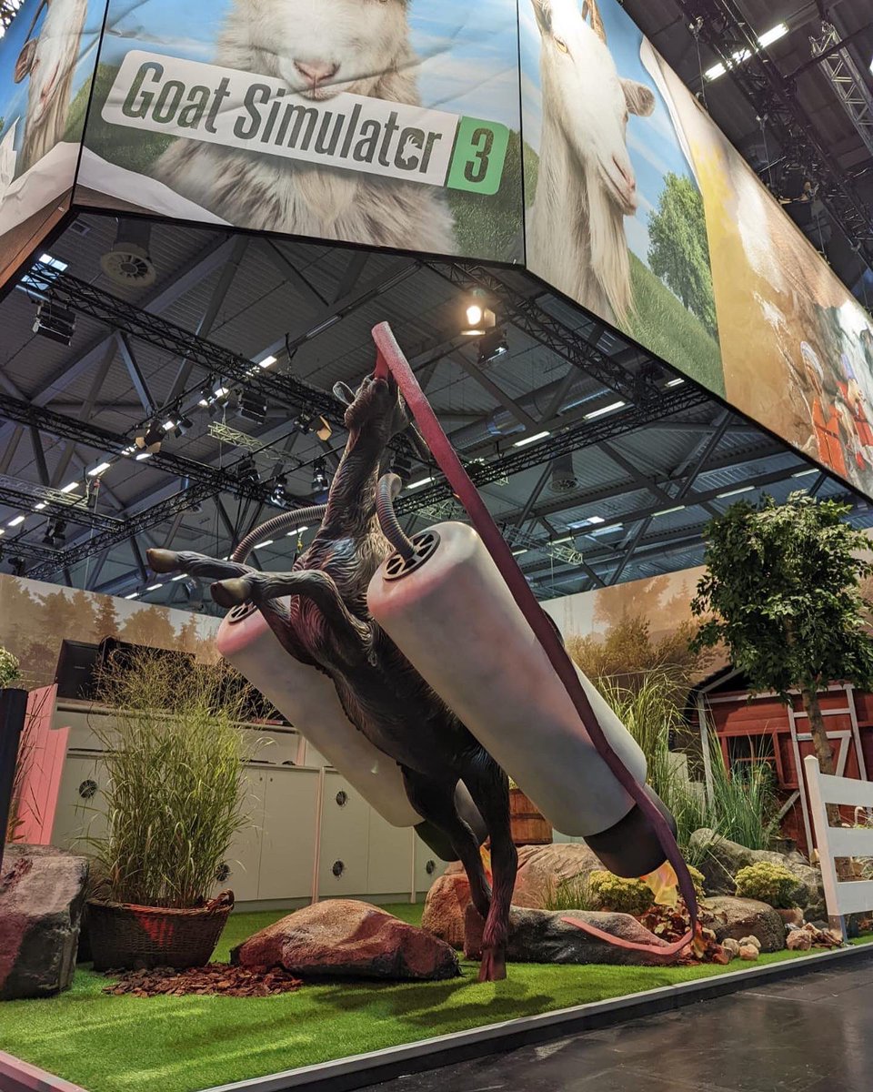 spur_creative's tweet photo. @TheNathiJEDWARD @GoatSimulator Did you try the game? Here are some pictures especially for you @TheNathiJEDWARD of Pilgor from #GoatSimulator3GAME https://t.co/46w4jWMBTQ