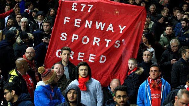 LFCLaurie's tweet photo. • Tried to raise ticket prices to £77
• Tried to furlough staff during COVID
• Tried to trademark “Liverpool”
• Tried to join the ESL
• Have let Klopp down in the transfer market multiple times

They��re here for profits only and we’ve outgrown them. Enough is enough. #FSGOUT https://t.co/cF9voSjnlR