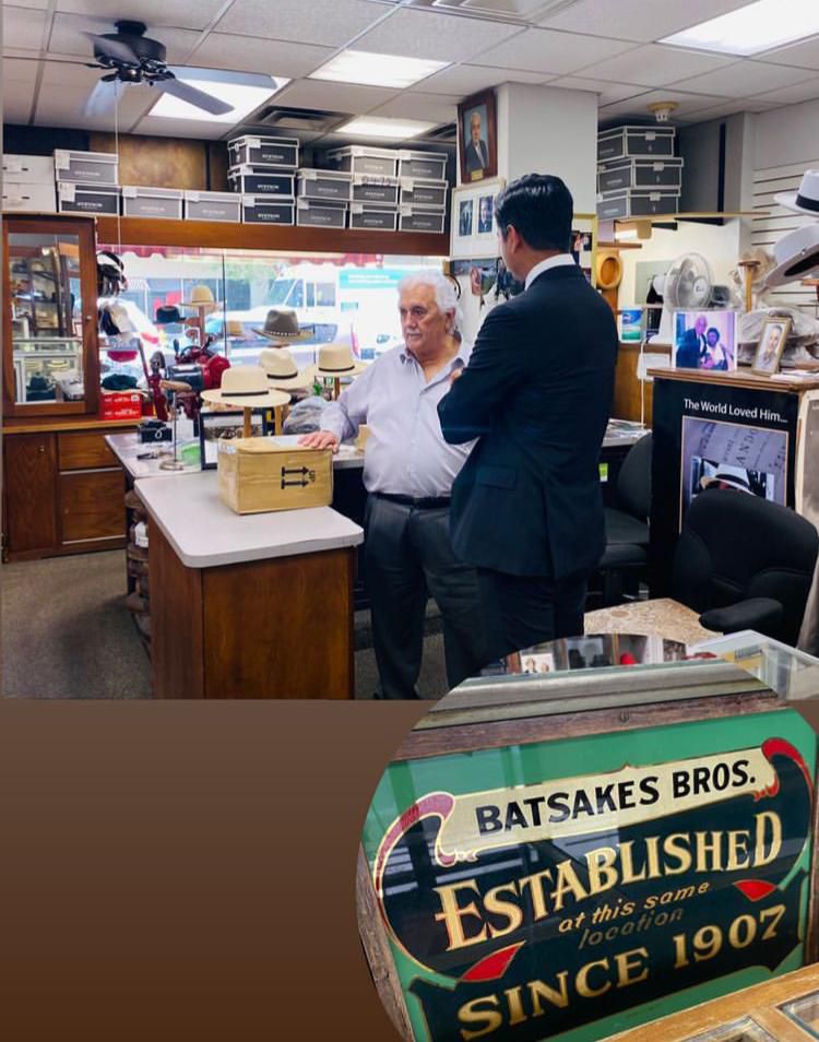 Stopped by one of our City's oldest businesses, Batsakes Hat Shop, which has been operating since 1907. 
Thanks for having me!