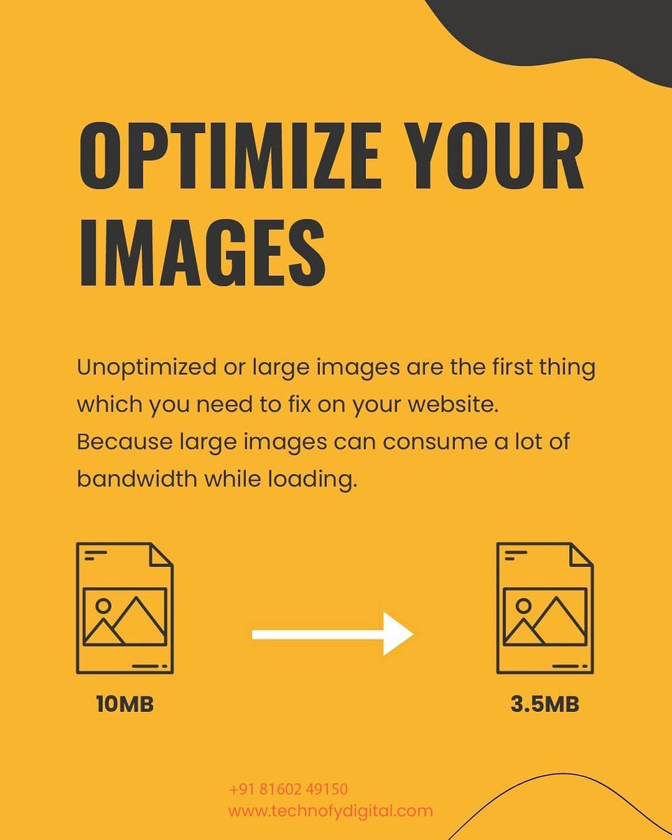 TechnofyDigital's tweet photo. How To Fix A Slow Website? 

Here are the best tips to fix your slow website. Speed up your website easily. 

#TechnofyDigital #FixSlowWebsite #SlowWebsite #Website #WebsiteIssue #SlowWebsiteIssue #WordPress #WebsiteDevelopment #WebsiteDevelopmentIssue #WebsiteBuilder https://t.co/KQQmBZbiaL