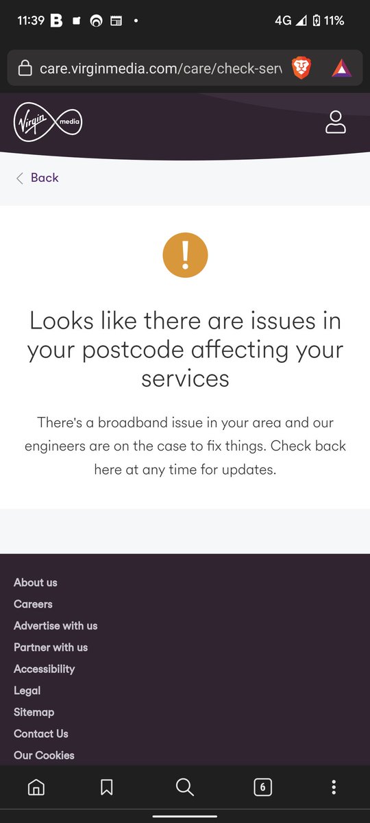 stepib's tweet photo. @virginmedia This has been a theme for more than a week. Funny though as sometimes this page says there's no issue and there's no internet service. https://t.co/C9Bff6bGNh