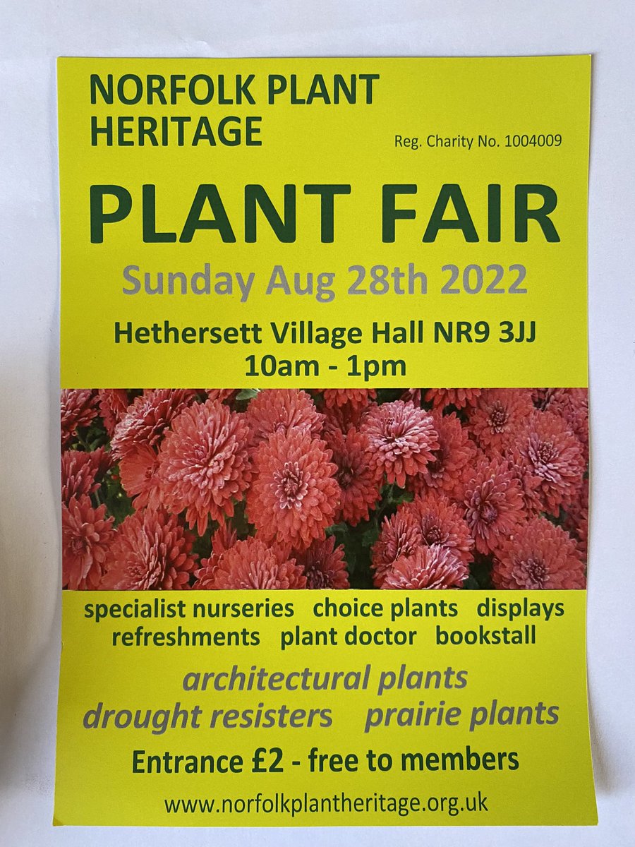 IrisesSeagate's tweet photo. Come and find us at Hethersett this Sunday for the Norfolk @Plantheritage plant fair! We will have lots of #peatfree plants ready for #autumnplanting see you there! #northnorfolk #norwich #norfolkplantheritage #plantfair #plantlovers #sundaytrip https://t.co/IapYYhNaa3