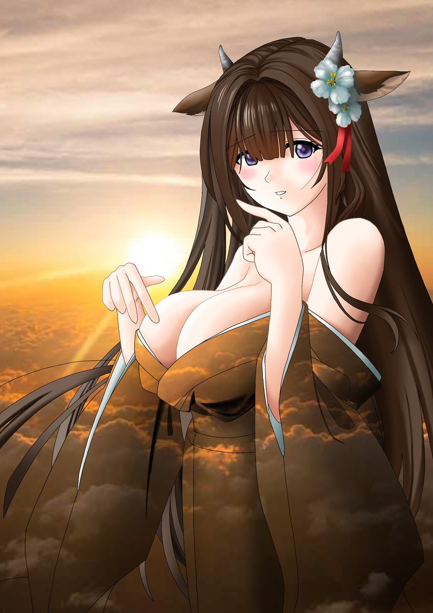 樫野(アズールレーン) 「スケールの大きい樫野。#アズールレーン #アズレン #AzurLane #樫野 」|真オーゼ（(@_@))のイラスト