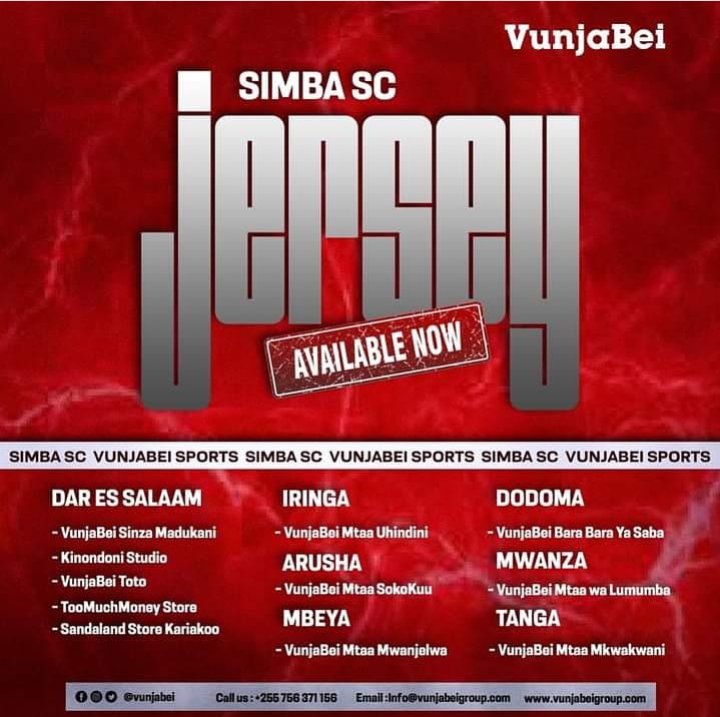 fred_vunjabei's tweet image. Jezi za mnyama zinapatikana kwenye maduka yafuatayo 👇🏿pitia ujipatie jezi mpya. @SimbaSCTanzania .