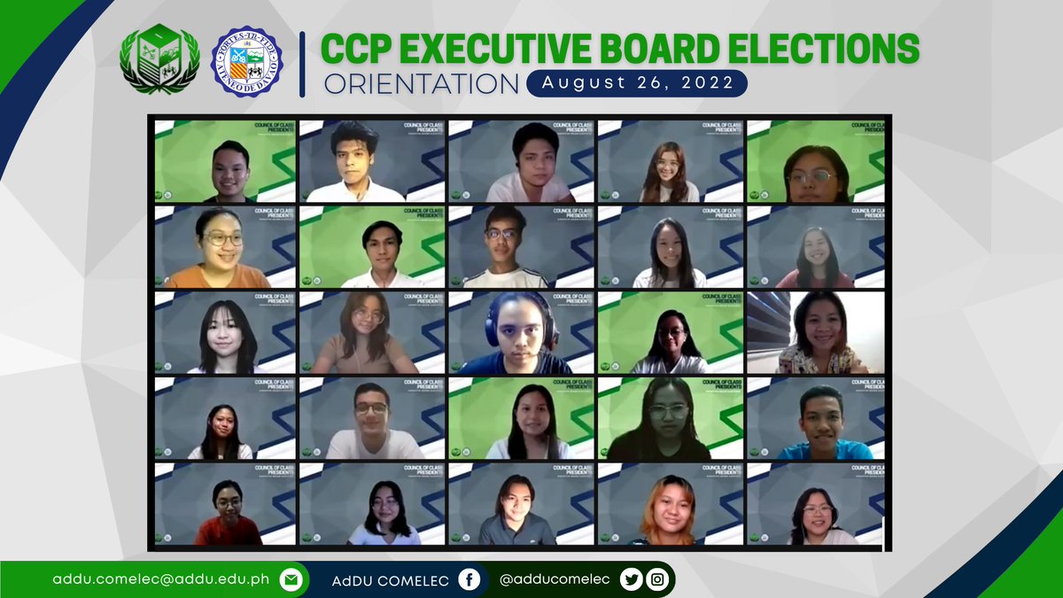 adducomelec's tweet photo. Ateneans! 

𝗗𝗔𝗬 𝟭 of the CCP Executive Board Election A.Y. 2022-2023 has succeeded. Nominations for each position are now in.

As we prepare for the election, let us continue our passion, commitment, and effort in service to Leadership. 

Thank you and AMDG! https://t.co/GvYtax2c8x