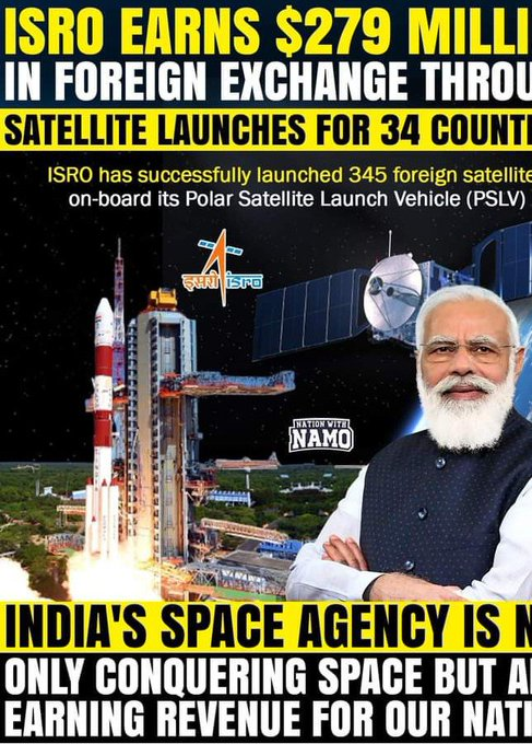 CONGRESS  (PM INDIRAJI)
👉 🇮🇳 Astranout got launched from US Space Ship
👉 Spending 🇮🇳💰 forex for showcasing

BJP  (PM MODIJI)
👉 Foreign 🛰 launched thro' 🇮🇳🚀 
👉  Earning 💰💰💰 for 🇮🇳 
#ModiHaitoMumkinHai